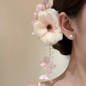Élégante grappe de fleurs artificielles pour cheveux, accessoires de mariée pour coiffures chignon, pinces à cheveux pour usage quotidien et vacances à la plage - Product Image 4