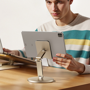 Soporte Giratorio de Aluminio para Tablet, Ajustable y Plegable, para Escritorio, Compatible con Tablets y Smartphones de 12.9 Pulgadas, Venta al Por Mayor - Product Image 4
