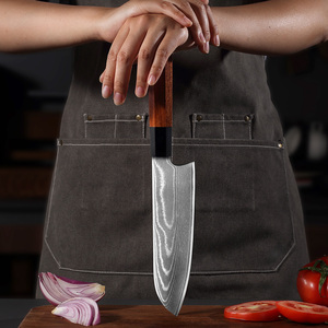 سكين مطبخ Santoku 7 بوصة 67 طبقة من الفولاذ الدمشقي VG10 10 cr15comov Cuibourtia + مقبض خشب الأبنوس سكين دمشقي مصنوع يدويًا - Product Image 6