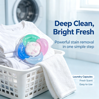 Perles de lessive OEM/ODM 10g à cinq cavités, perles parfumées, nettoyage en profondeur et billes de lessive concentrées pour un linge souple