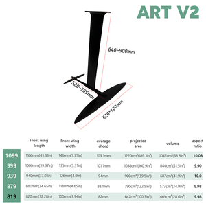 New Arrival JFS Hydrofoil Axis ART V2 Wing Equipment Ocean Watersurfing Foilers Para-wingers Carbon Fiber ART V2 High-Quality Ca - Product Image 4