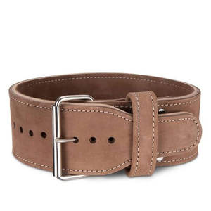 Ceintures en cuir de vachette de couleur personnalisée de haute qualité pour le levage de puissance Top Selling Single & Double Prong avec logo personnalisé - Product Image 3