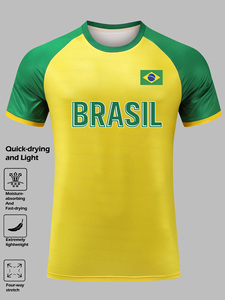 Sneldrogende, Ademende Voorraad Voor Alle Seizoenen Heren Met Ronde Hals En Digitale Print Nieuwe Jersey T-Shirt Met Korte Mouwen Voetbalpak Trainingskleding - Product Image 2