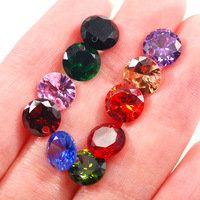 AAA Grade 50pcs En Vrac 8mm CZ Pierres Monotrou Percé Perles pour Vêtements Sacs Nail Art Chapeaux-Vente En Gros Bijoux Artisanat Accessoires