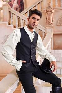 Chemise de pirate à volants gothique médiévale unisexe, costumes Echo, Halloween, Renaissance, steampunk, vampire, poète, costumes victoriens, film TV - Product Image 6