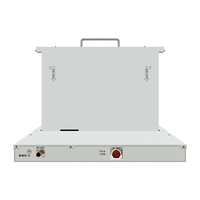Console KVM RJ45-M12 1U à montage en rack avec commutateur à 4 ports, tiroir de connexion informatique, touches de raccourci, télécommande, inventaire IP