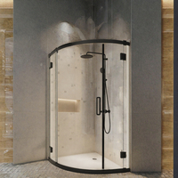 Porte de douche coulissante encadrée moderne en verre trempé de 8 mm pour salle de bain, villa, hôtel