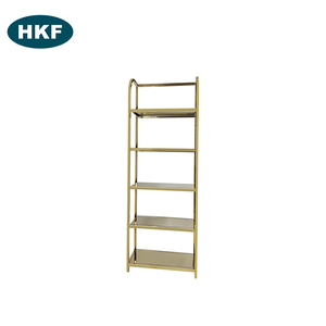 Estante de exhibición Gold Store para bolsos, zapatos, muebles de diseño de interiores para venta al por menor, estilo de piso de vidrio, bolso de mano, escaparate - Product Image 3