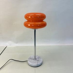 Modern Lighting Pink Globe Table <strong>Lamps</strong> with Marble Base Metal <strong>Stem</strong> - Product Image 5