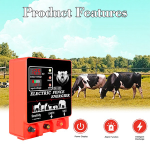 Électrificateur de clôture électrique portable AC/<span class=keywords><strong>solaire</strong></span>/à batterie avec affichage numérique et détecteur de mouvement à distance pour bovins, chèvres et petits animaux d'élevage - Product Image 4