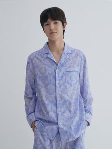 Ensemble de pyjama pour homme, ensemble de vêtements de nuit en bambou, pyjama en tricot de luxe, vêtements de nuit personnalisés, production en gros OEM ODM, ensemble de pyjama pour homme - Product Image 5