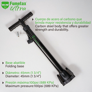 Pompe à pied portable Fumetax OEM haute pression 43,5*510mm avec fonction de pompe manuelle 100 <span class=keywords><strong>PSI</strong></span> et tuyau d'air de 70 cm - Product Image 2