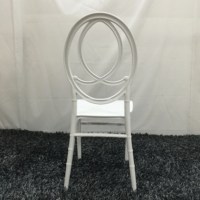 Chaise Phénix élégante en résine blanche, chaises empilables en plastique pour événements extérieurs, fêtes, banquets, hôpitaux – Vente en gros