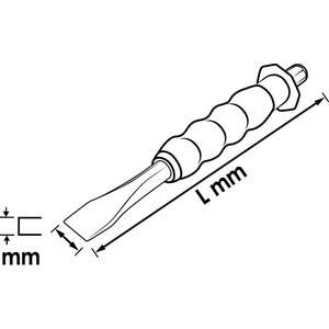 VIGOR - V6220-29 Flat <b>chisel</b> - EAN 4047728063890 HAMMERS AND <b>CHISELS</b> CROSS CUT <b>CHISELS</b> AND PIN <b>PUNCHES</b> - Product Image 2