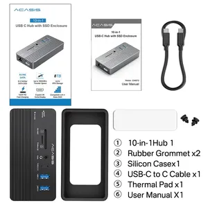 Acasis 10 en 1 M.2 <span class=keywords><strong>NVMe</strong></span> HDMI 4K 60Hz USB a Ports SB Hub Multiport Hub Dock d'extension Dock <span class=keywords><strong>Docking</strong></span> <span class=keywords><strong>Station</strong></span> d'accueil - Product Image 6