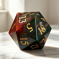 7pcs Set Dadu Batu Akik India Batu Alam Polihedral DND RPG Set Dadu Permainan Meja Buatan Tangan Set Dadu D&D Grosir