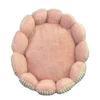 Coussins de luxe modernes pour animaux de compagnie, motif dessin animé, lits ovales pour chats et chiens, écologiques, portables, emballage carton, vente en gros