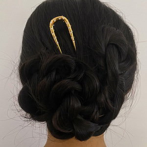 Thép không gỉ sang trọng kim cương tóc <span class=keywords><strong>pins</strong></span> đối với phụ nữ Bridal phụ kiện bán buôn 18K vàng mạ tóc trang sức cho cô gái Wedding - Product Image 2