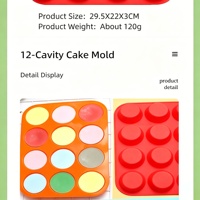 Moule de cuisson portable en silicone à 12 cavités, motif victorien, résistant à la chaleur, compatible four, antiadhésif, pour gâteaux et chocolats, pour la maison et la cuisine