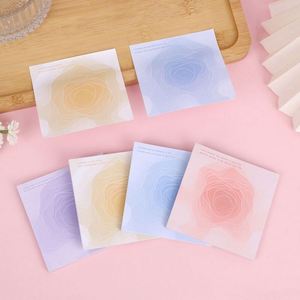 High Quality Colorful Gradient Flower Sticky Notes for Studying Office Use-Back-to-School Essentials <b>Memos</b> Adhesive <b>Pads</b> Gift - Product Image 6