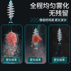 Ligne de pêche Aohu à double hameçon spiralé pour la pêche à la carpe argentée et à la carpe à tête de poulpe, hameçons Ise Ni pré-noués. - Product Image 5