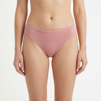 Culottes Bikini OEM en Coton Biologique pour Femme – Douces, Respirantes, Taille Basse, Coupe Haute, Côtés Étroits – Sous-vêtements d'Été en Gros avec Logo Personnalisé