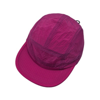 Casquette de course à pied personnalisée à 5 panneaux, visière flexible, respirante, séchage rapide, polyester, casquette de marathon légère, maille découpée au laser