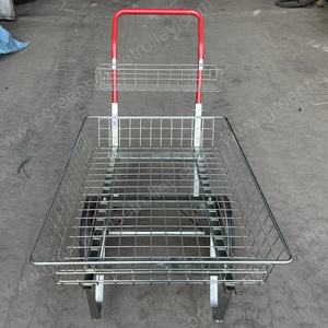 Chariot de jardinage <span class=keywords><strong>grand</strong></span> format fermé avec plateau de transport <span class=keywords><strong>en</strong></span> acier galvanisé, chariot de pépinière plat, personnalisable OEM, pour le transport d'outils - Product Image 3