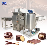 Machine d'enrobage électrique pour barres chocolatées et crèmes glacées de 600 mm à 1200 mm, capacité 5 kg, avec fonction de traitement