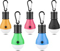 Lanterne LED pour tente de camping, ampoule d'urgence portable super lumineuse, étanche, avec crochet de fixation pour la randonnée, les fêtes