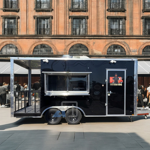 รถขายอาหารเคลื่อนที่ราคาโรงงานจีน ปี 2024 รถพ่วงขายอาหารริมทางแบบใหม่ พร้อมระเบียง บาร์บีคิว และเตารมควัน - Product Image 1