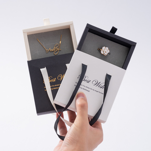 customized portable bracelet jewellery drawer sliding mini necklace jewelry box with handle