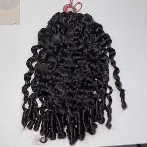 80 Piezas de Cabello Rizado Birmano para Crochet, Cabello Humano para Crochet Passion Twist, Cabello Humano para Crochet Pre-Enlazado con Nudo Milagroso - Product Image 4