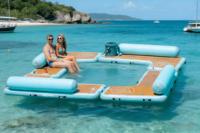 Dock gonflable modulaire de qualité commerciale en PVC, capacité de 100 à 500 kg pour 5 à 10 passagers, utilisation en extérieur, yachts, logo personnalisé