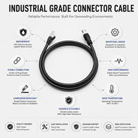 Cable Ethernet RJ45 a M12 X-Code de 8 Pines, Impermeable, Conector de Red para Sensores Industriales, Arnés de Transmisión de Datos