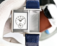 Montre automatique de luxe pour homme, style flip, édition limitée, boîtier en acier inoxydable avec cristal saphir, bracelet en cuir