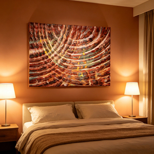 Crimson Current Textured Artwork Oil Painting <b>Large</b> Decorative Wall Art Home House Hotel Commercial Decoration Interior - Product Image 2