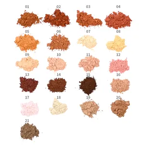 21 warna Label pribadi Vegan tahan lama tahan air Matte longgar Pink Makeup wajah bubuk pengaturan Vendor