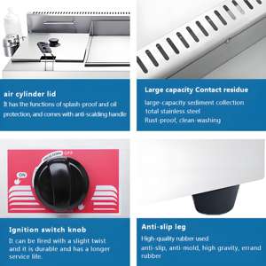 Высококачественные коммерческие газовые гриль-плиты с плоской поверхностью из нержавеющей стали, газовые гриль-плиты для барбекю - Product Image 6