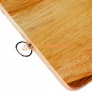 Tabla de cortar de madera gruesa con superficie antideslizante que garantiza un corte seguro para carne, frutas, verduras y preparación de hierbas - Product Image 1