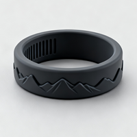 Bague de mariage en silicone personnalisée pour hommes Bagues de mariage en caoutchouc métallique de 8mm à un prix abordable