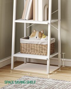 Trapezoidal High Quality Home Shelving <strong>Corner</strong> Open Bookshelf Tall Wood Modern <strong>White</strong> <strong>Bookcase</strong> - Product Image 5