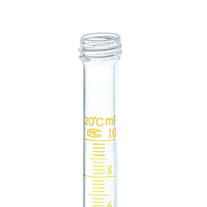 <span class=keywords><strong>Provetta</strong></span> per laboratorio a prova di perdite di vetro con fondo rotondo graduato con coperchio per bocca a vite e guarnizione in gomma siliconica Ptfe - Product Image 6