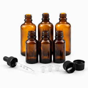 Frosted Amber Glass <b>Dropper</b> <b>Bottle</b> 15ml 30ml Matte Sandblast Soft Touch Facial Oil Minimalist Nordic Packaging Supplier - Product Image 2