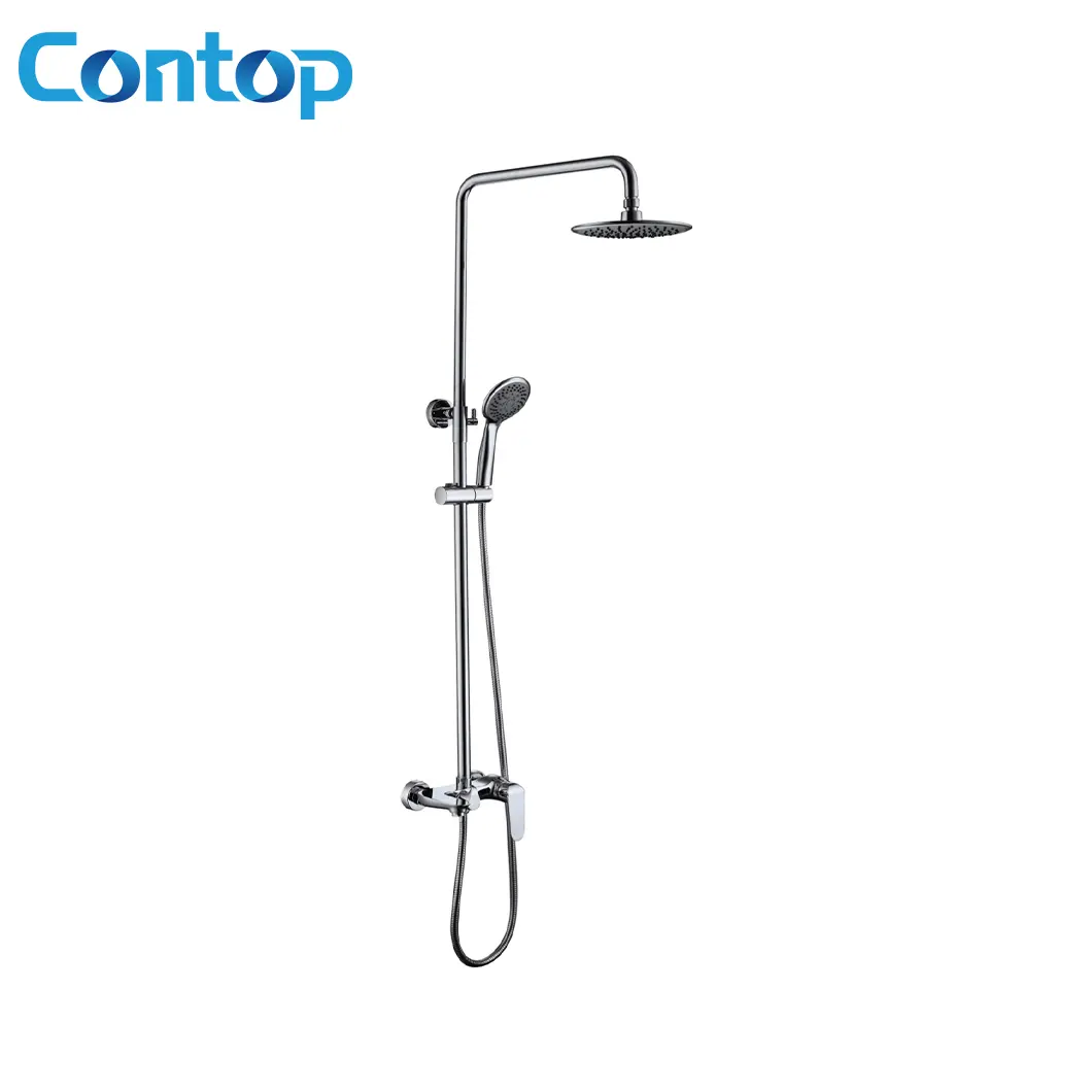 Wholesale Made In China Exposed New Design Brass Bath Rain Shower Set Brass Shower Column