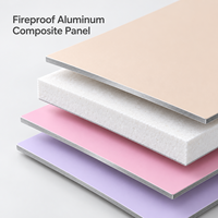 Panneau composite en aluminium ignifuge de 4 mm, revêtement PVDF, champagne ACP, pour revêtement de façade d'appartement