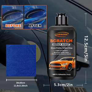 Crème et cire de réparation de rayures pour peinture automobile Yabikora de haute qualité, plastique, 120 ml, entretien et polissage, durée de vie 5 ans - Product Image 2