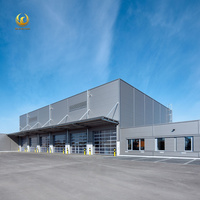 Entrepôt préfabriqué en acier sur mesure, bâtiment industriel métallique avec pont roulant, distribution et atelier