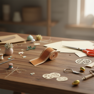 Nastro di lino Ilan 6 cm x 2 m per artigianato e decorazioni - Product Image 3