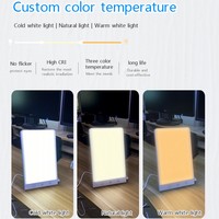 Lampe LED portable à lumière du jour, 3 couleurs réglables, niveaux de luminosité progressifs, fonction minuterie et mémoire, lampe anti-DSR (trouble affectif saisonnier)